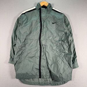 Vintage Nike Windbreaker Jacket‎ Youth Boys Large 14-16 Green Swoosh Lightweight